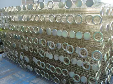 Galvanized / Silicon Industrial Dust Collector Filter Bags Cage Bag Filter Cage
